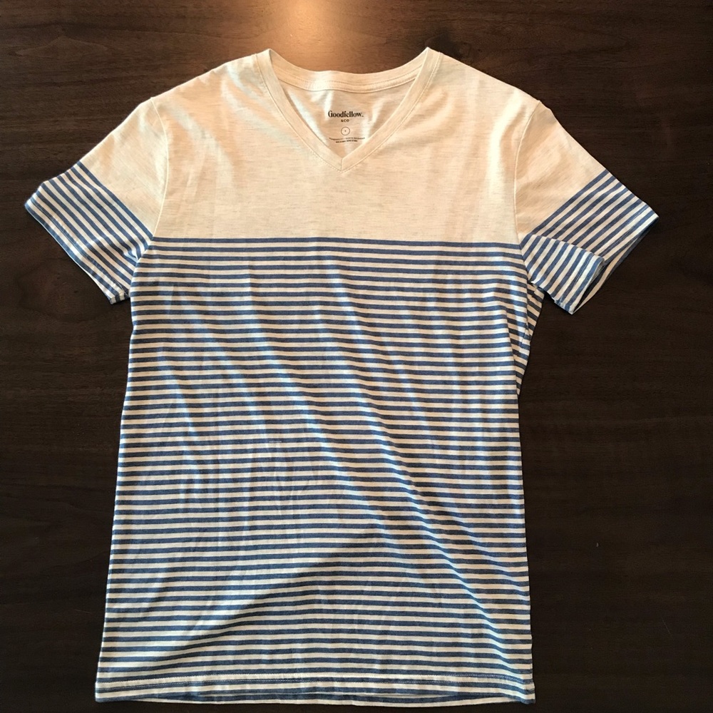 Goodfellow and Co. Striped V-Neck Tee